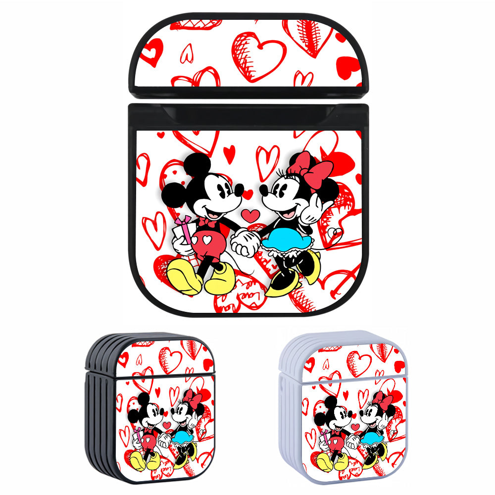 Mickey & Minnie Mouse Love Background Apple AirPods Case-AirPod Case-Altracase