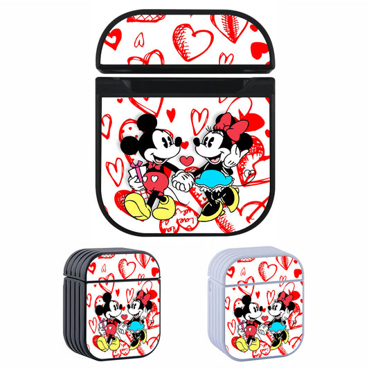 Mickey & Minnie Mouse Love Background Apple AirPods Case-AirPod Case-Altracase