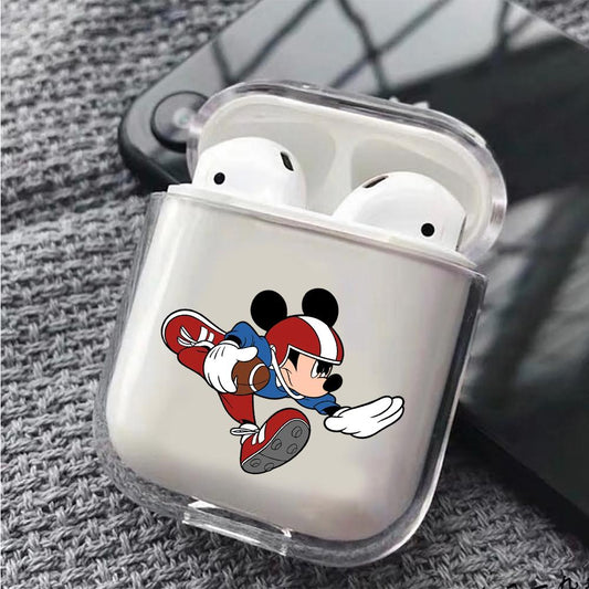 Mickey Mouse Football Player Hard Plastic Protective Clear Case Cover For Apple Airpods-AirPod Case-Altracase