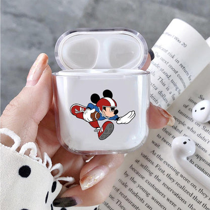 Mickey Mouse Football Player Hard Plastic Protective Clear Case Cover For Apple Airpods-AirPod Case-Altracase