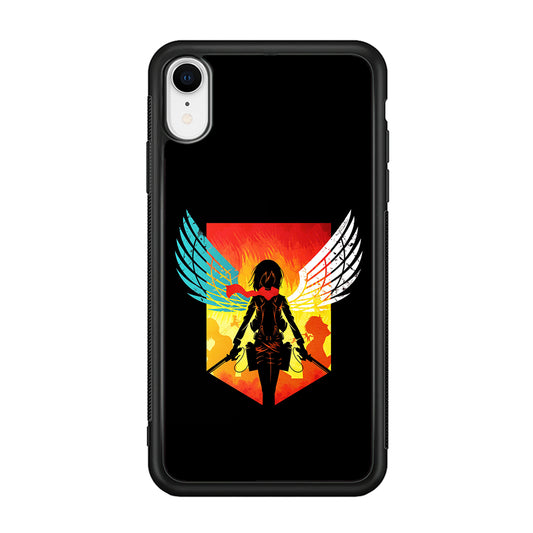 Mikasa Ackerman Art iPhone XR Case