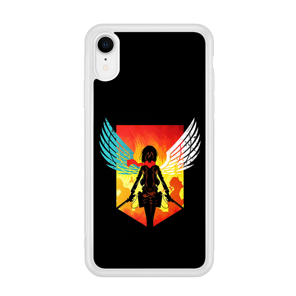 Mikasa Ackerman Art iPhone XR Case