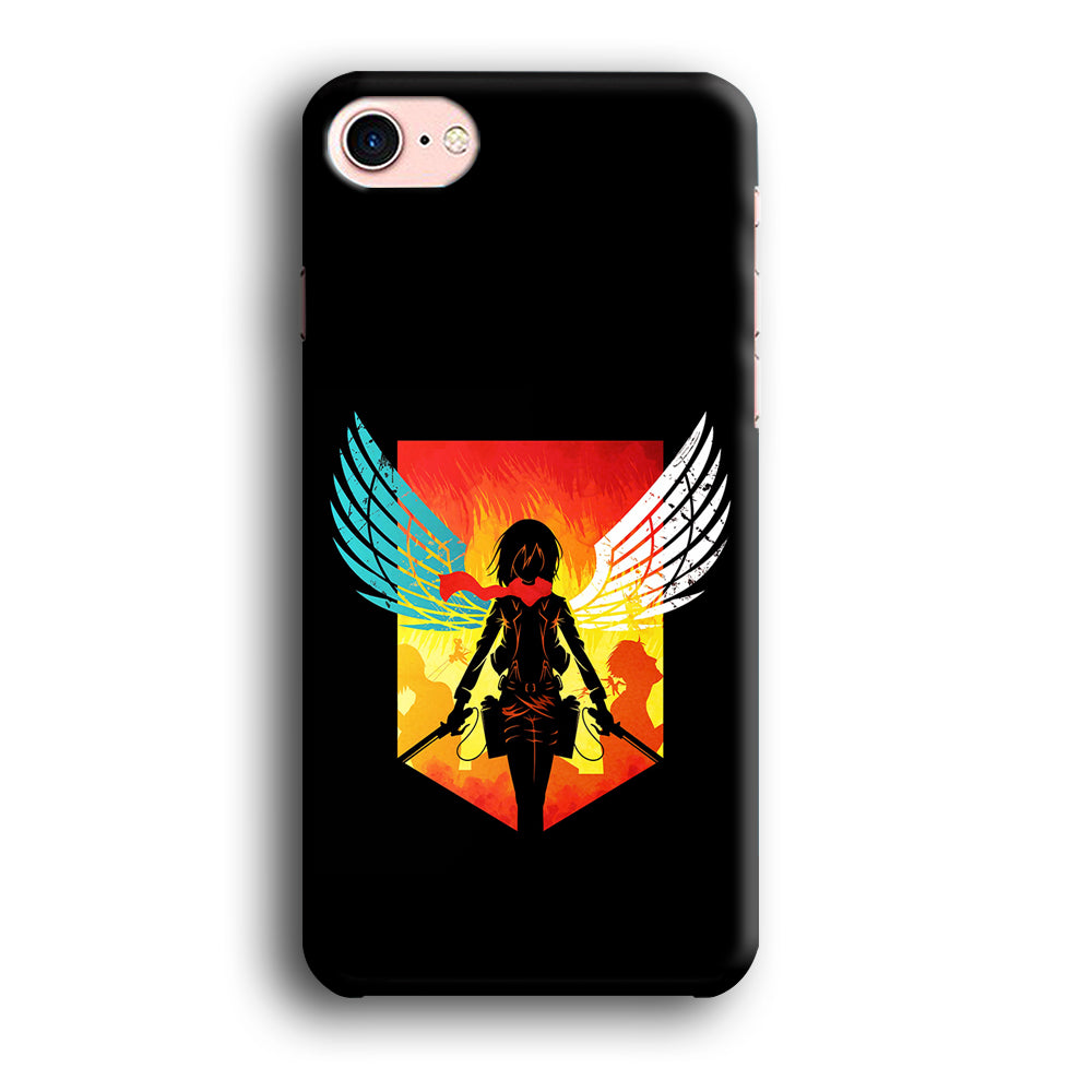 Mikasa Ackerman Art iPhone SE 2020 Case