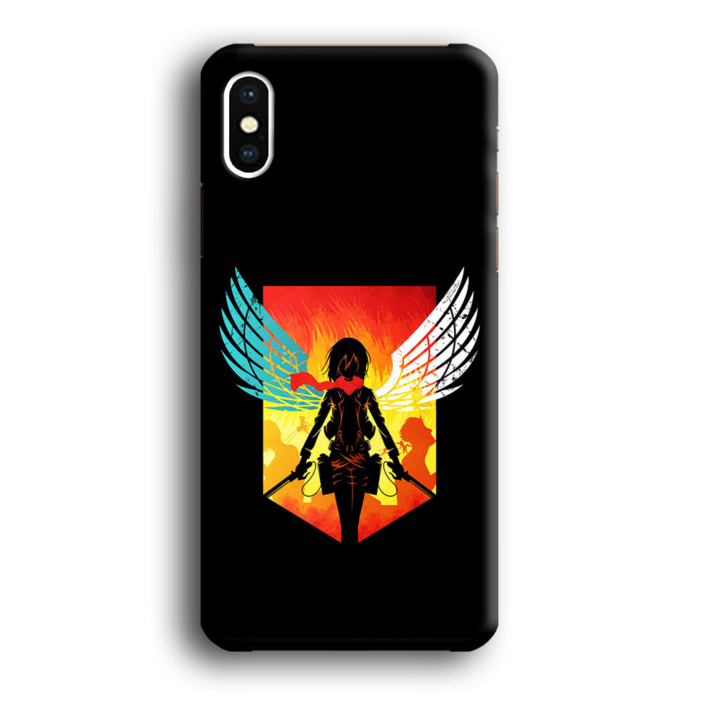 Mikasa Ackerman Art iPhone X Case