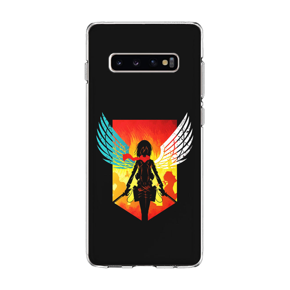 Mikasa Ackerman Art Samsung Galaxy S10 Case