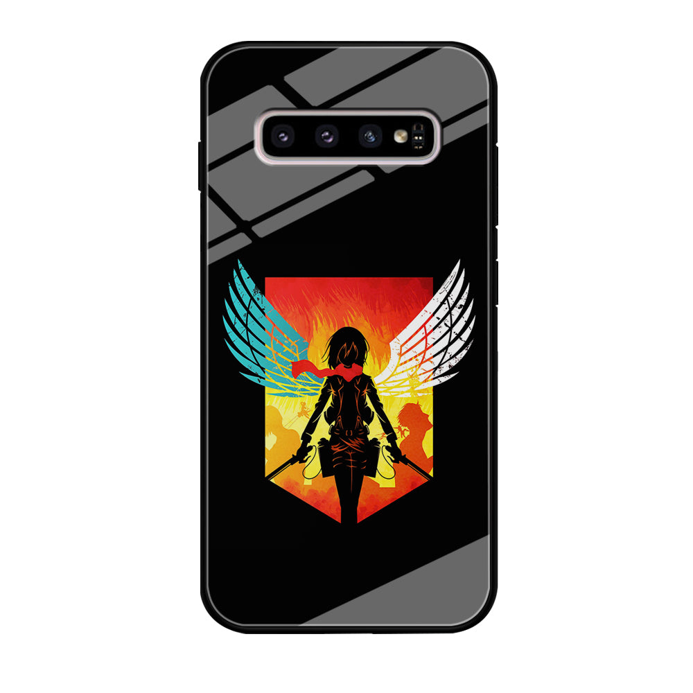 Mikasa Ackerman Art Samsung Galaxy S10 Case