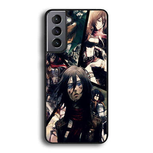 Mikasa Ackerman Collage Samsung Galaxy A15 Case-Phone Case-Tempered Glass Case-Altracase