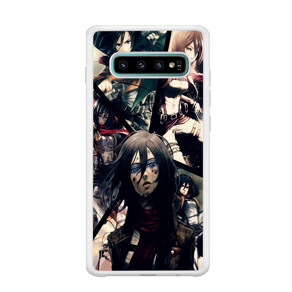 Mikasa Ackerman Collage Samsung Galaxy S10 Plus Case