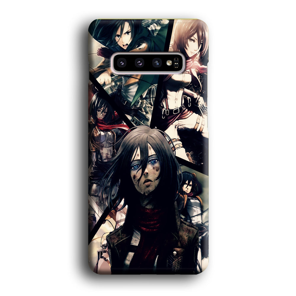 Mikasa Ackerman Collage Samsung Galaxy S10 Plus Case