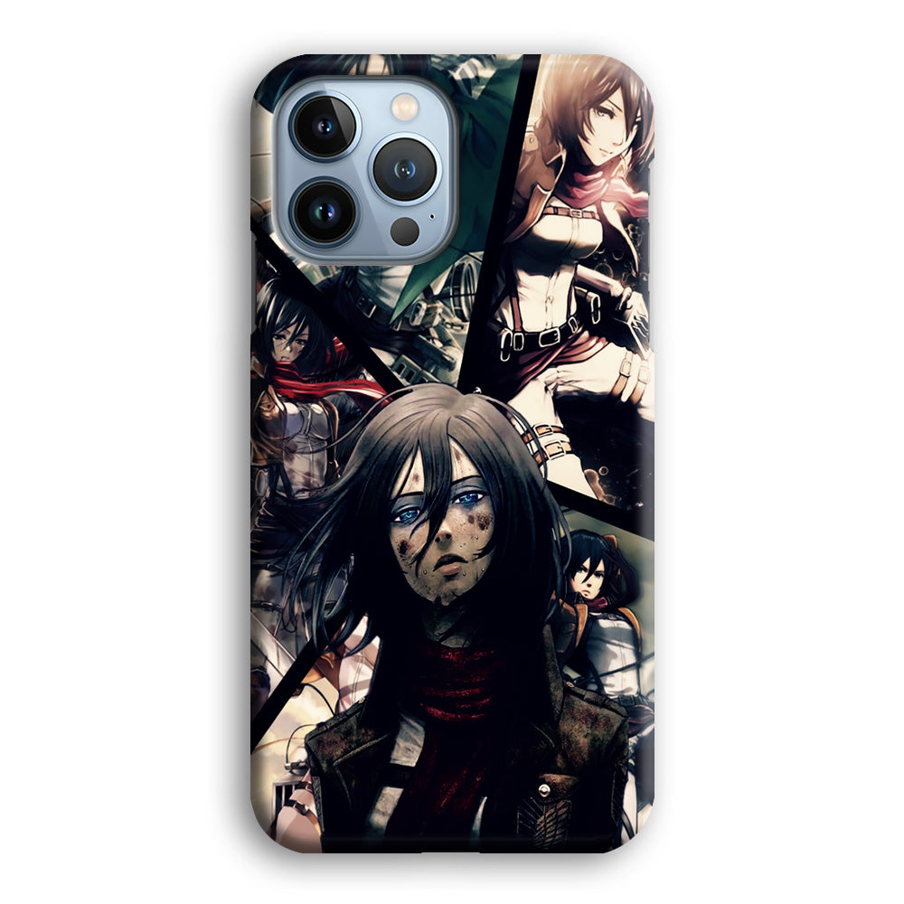 Mikasa Ackerman Collage iPhone 14 Pro Max Case