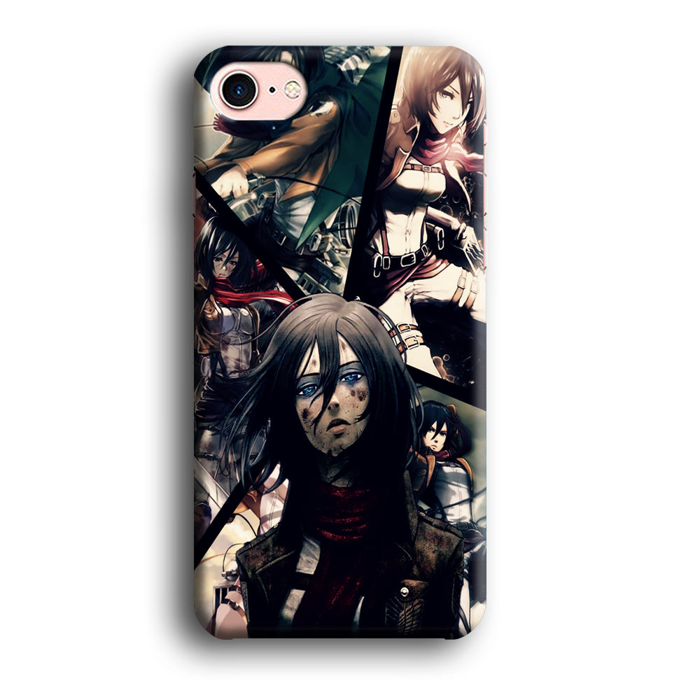 Mikasa Ackerman Collage iPhone SE 2020 Case