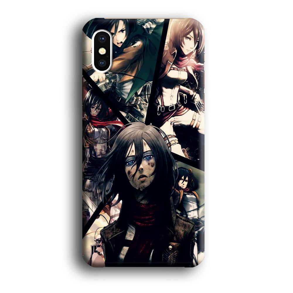 Mikasa Ackerman Collage iPhone X Case