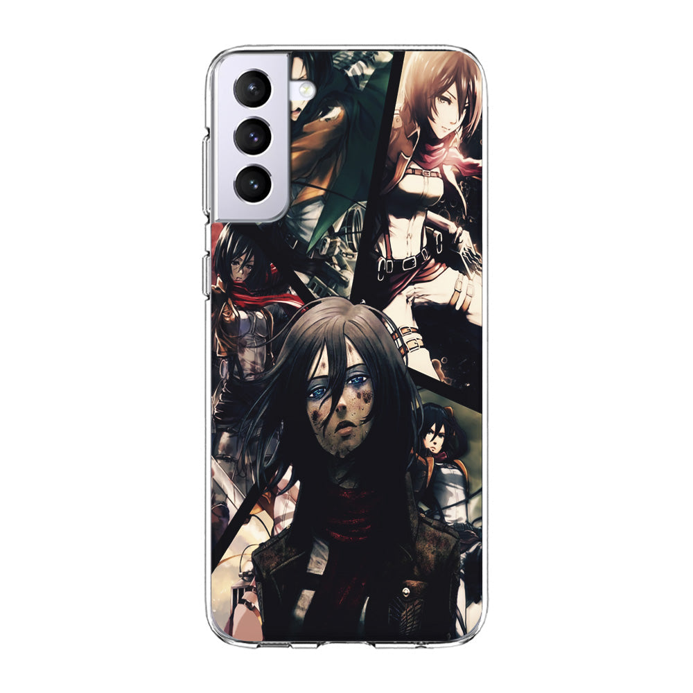 Mikasa Ackerman Collage Samsung Galaxy S23 Plus Case-Phone Case-Clear Soft Case-Altracase