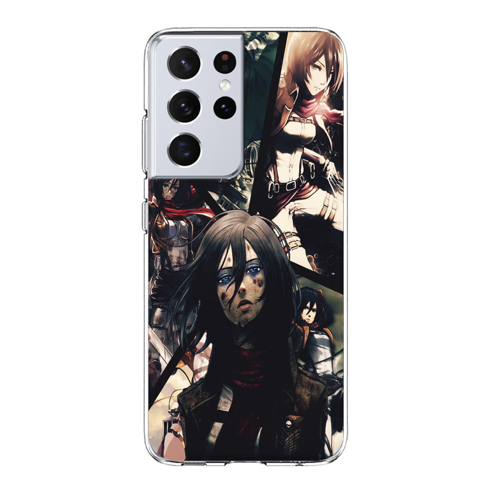 Mikasa Ackerman Collage Samsung Galaxy S23 Ultra Case