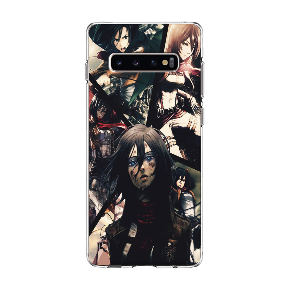 Mikasa Ackerman Collage Samsung Galaxy S10 Case