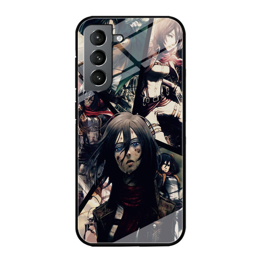 Mikasa Ackerman Collage Samsung Galaxy S24 Plus Case-Phone Case-Tempered Glass Case-Altracase
