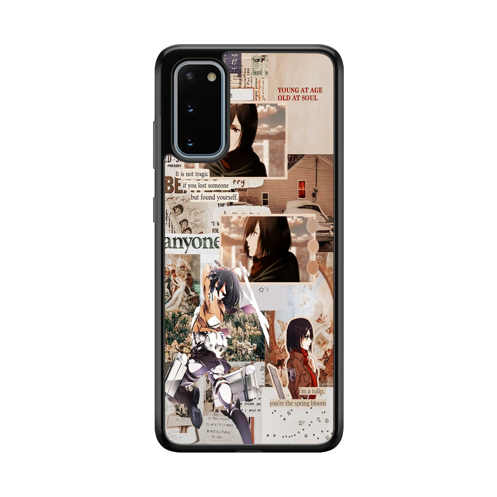 Mikasa Attack On Titan Aesthetic Samsung Galaxy S20 Case