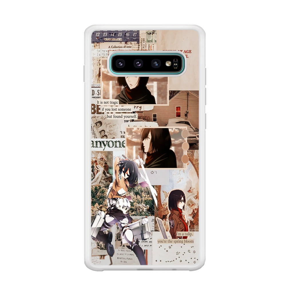 Mikasa Attack On Titan Aesthetic Samsung Galaxy S10 Case