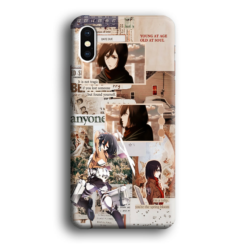 Mikasa Attack On Titan Aesthetic iPhone X Case