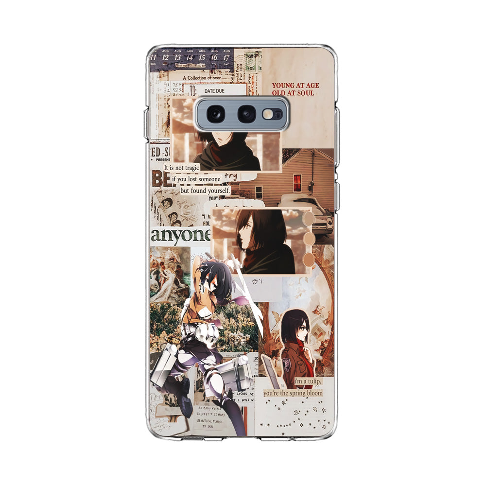 Mikasa Attack On Titan Aesthetic Samsung Galaxy S10E Case