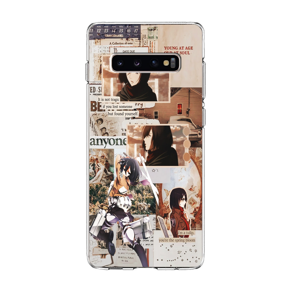 Mikasa Attack On Titan Aesthetic Samsung Galaxy S10 Case