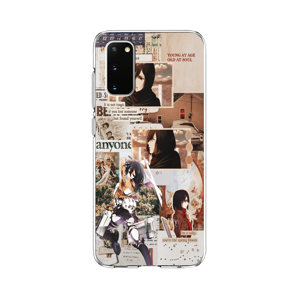 Mikasa Attack On Titan Aesthetic Samsung Galaxy S20 Case