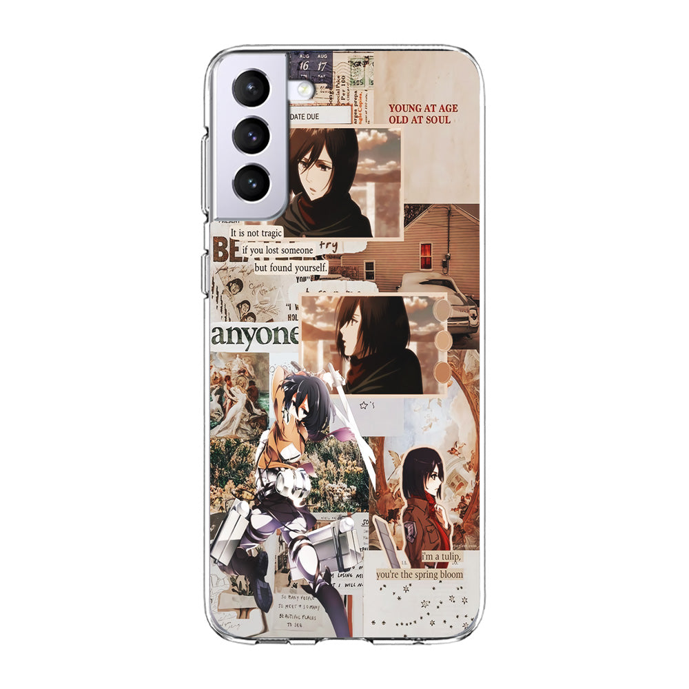 Mikasa Attack On Titan Aesthetic Samsung Galaxy S24 Plus Case-Phone Case-Clear Soft Case-Altracase