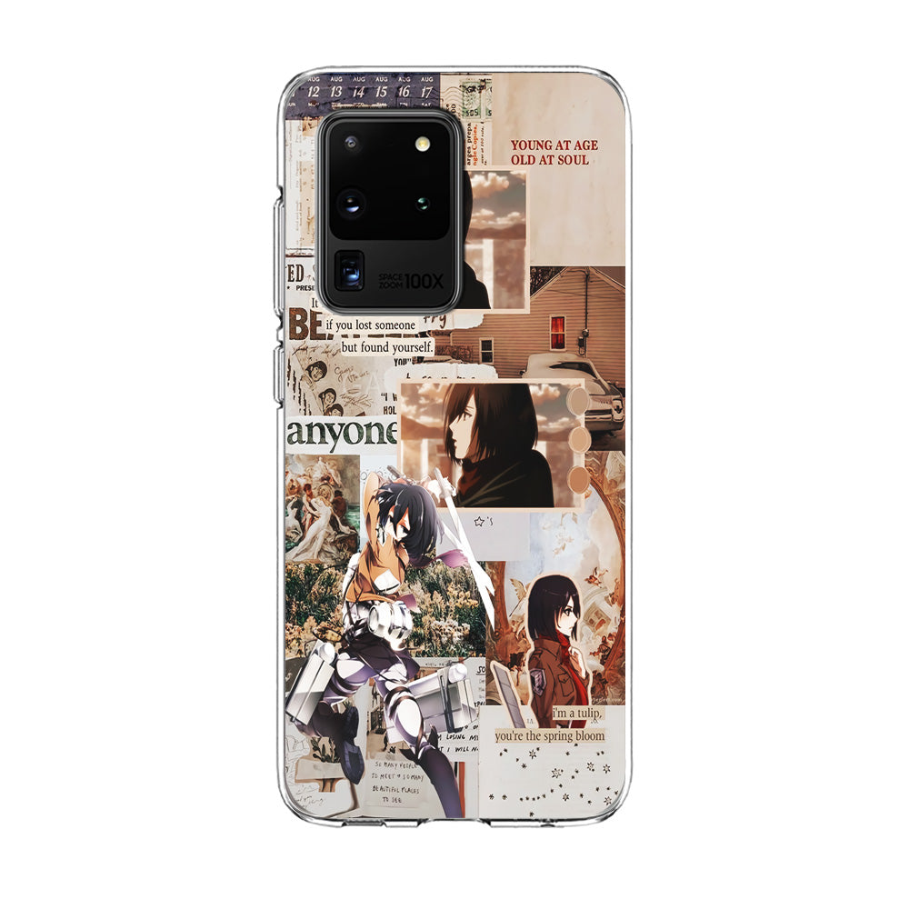 Mikasa Attack On Titan Aesthetic Samsung Galaxy S20 Ultra Case