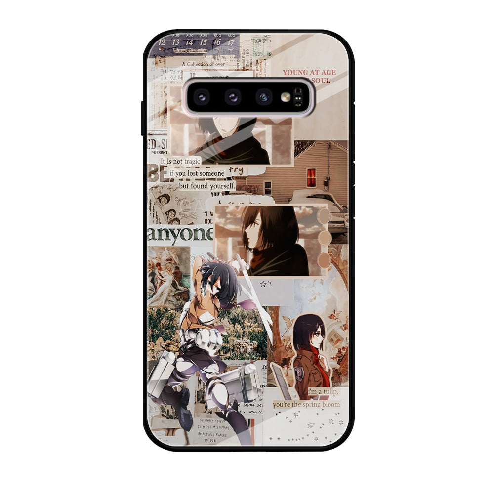 Mikasa Attack On Titan Aesthetic Samsung Galaxy S10 Plus Case