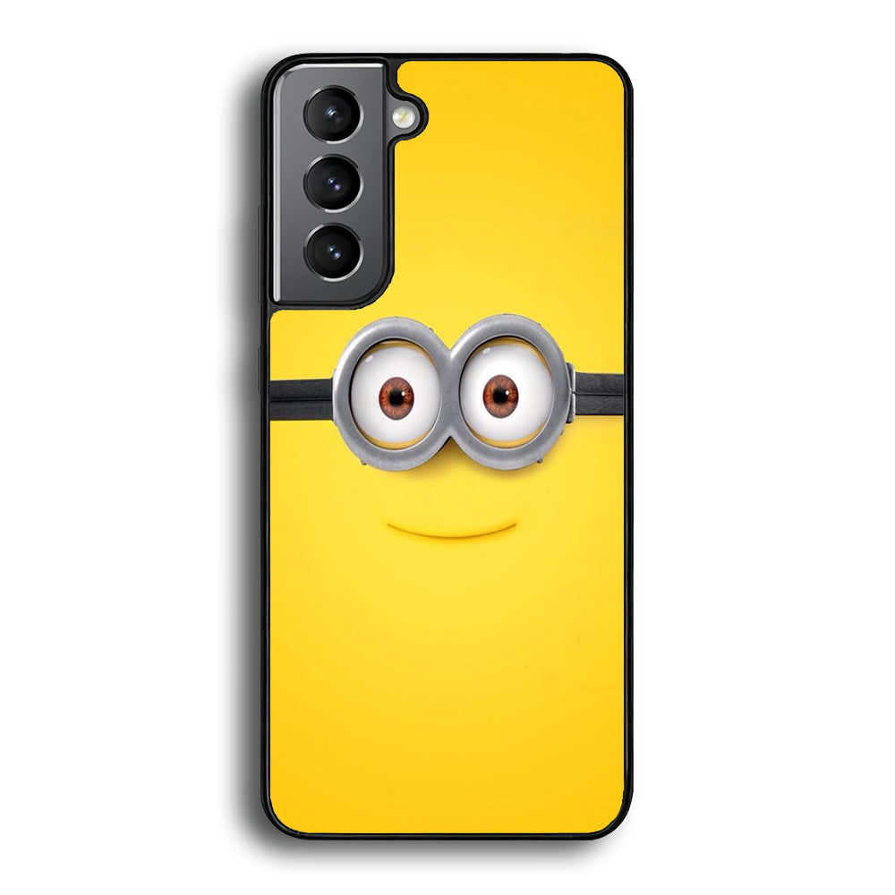 Minion Smiley Face Samsung Galaxy S23 Plus Case-Phone Case-Rubber Black (2D Case)-Altracase