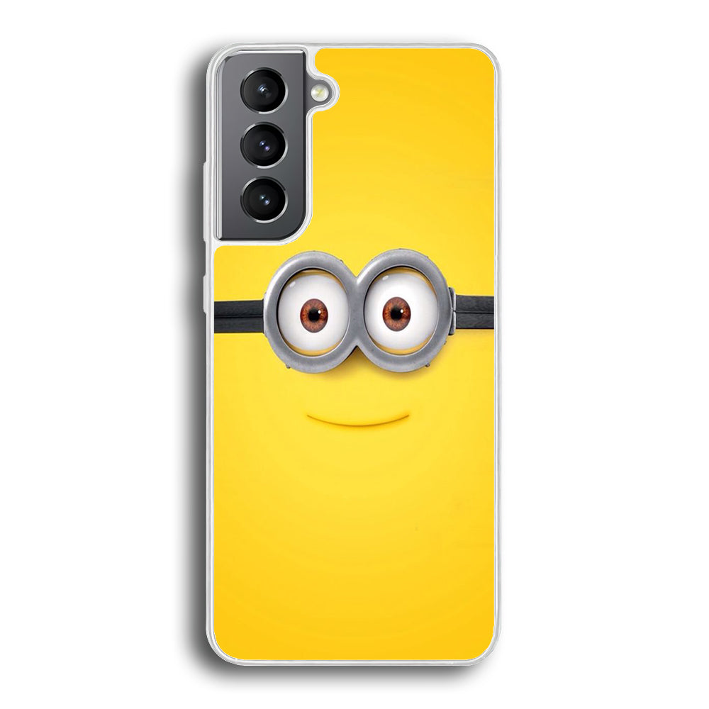 Minion Smiley Face Samsung Galaxy S24 Plus Case-Phone Case-Rubber White (2D Case)-Altracase