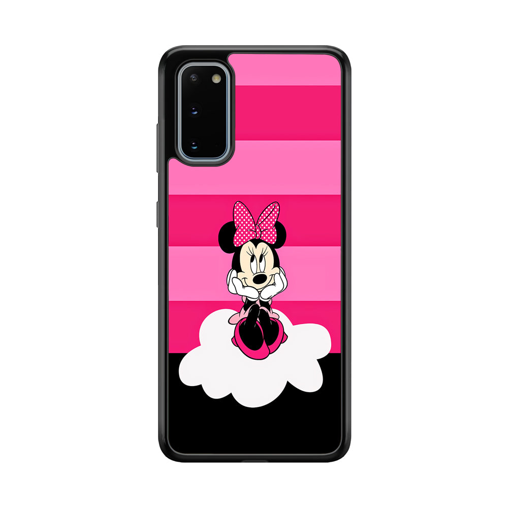 Minnie Mouse Pink Stripe Samsung Galaxy S20 Case