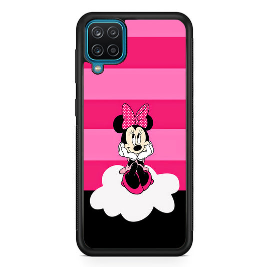 Minnie Mouse Pink Stripe Samsung Galaxy A12 Case