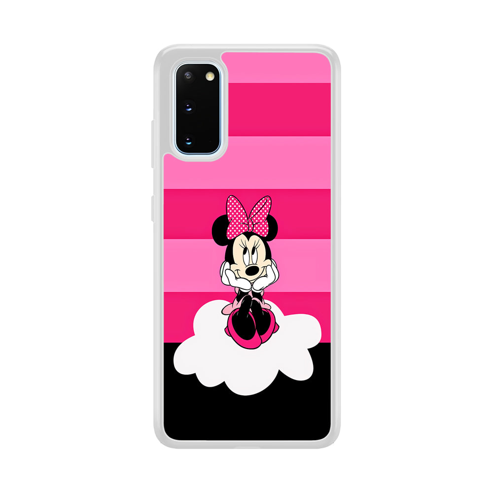 Minnie Mouse Pink Stripe Samsung Galaxy S20 Case