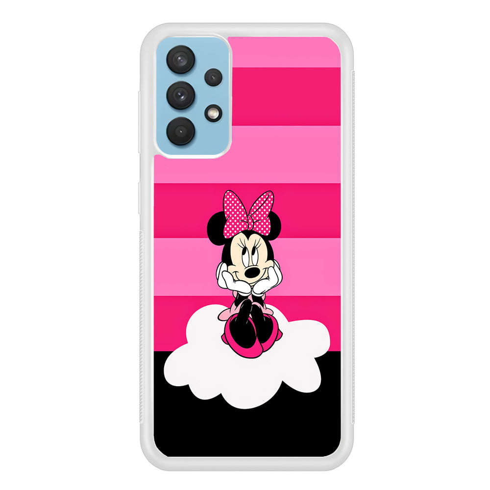 Minnie Mouse Pink Stripe Samsung Galaxy A32 Case