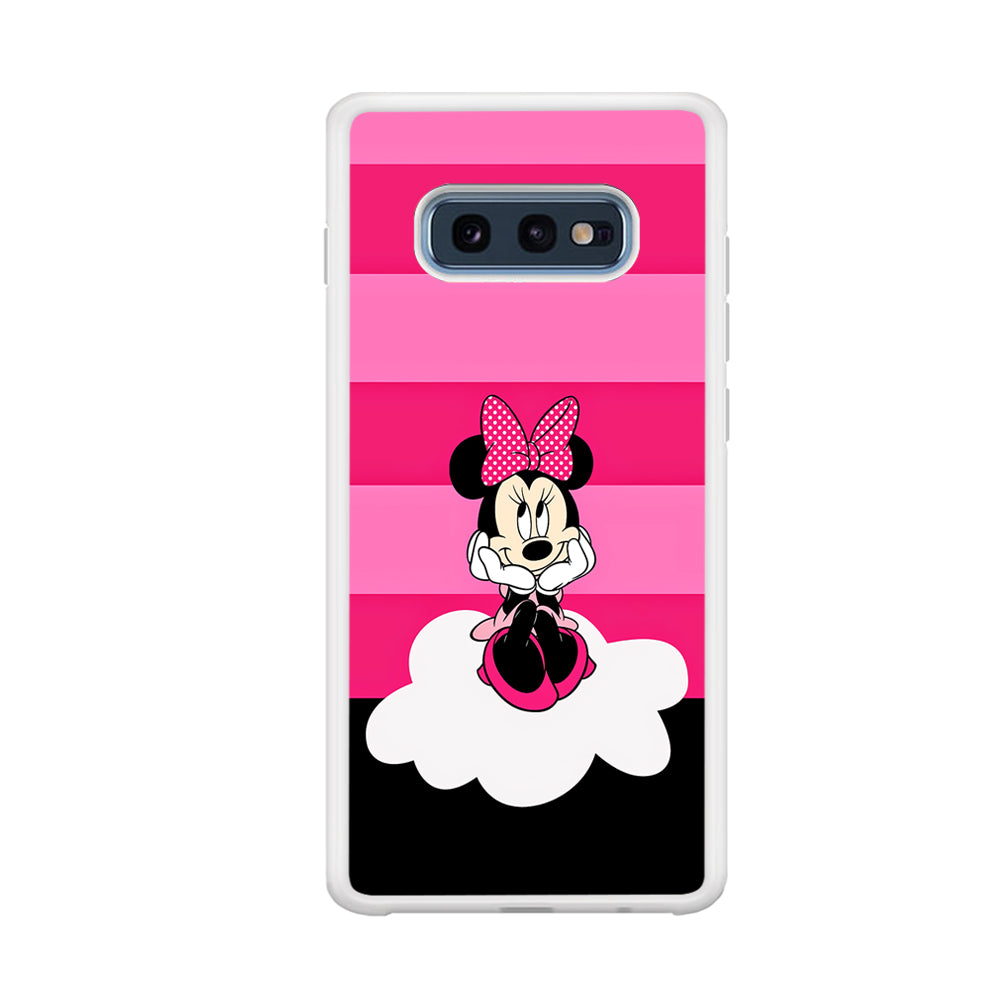 Minnie Mouse Pink Stripe Samsung Galaxy S10E Case