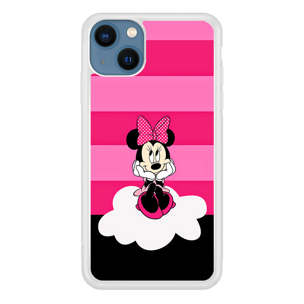 Minnie Mouse Pink Stripe iPhone 14 Plus Case