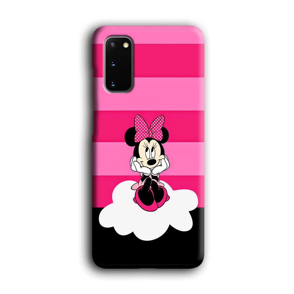 Minnie Mouse Pink Stripe Samsung Galaxy S20 Case