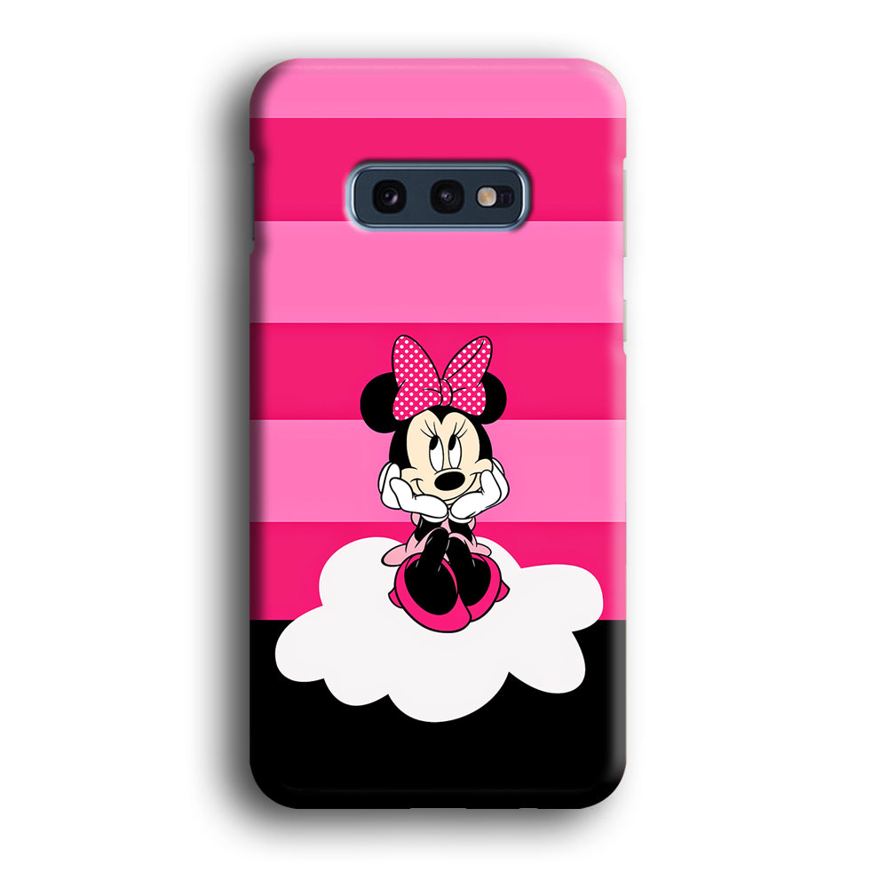 Minnie Mouse Pink Stripe Samsung Galaxy S10E Case