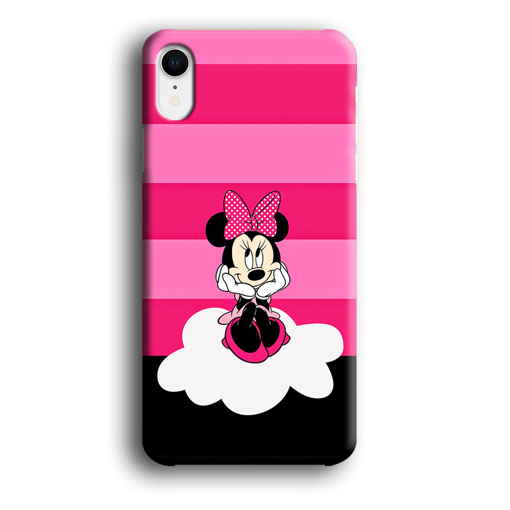 Minnie Mouse Pink Stripe iPhone XR Case