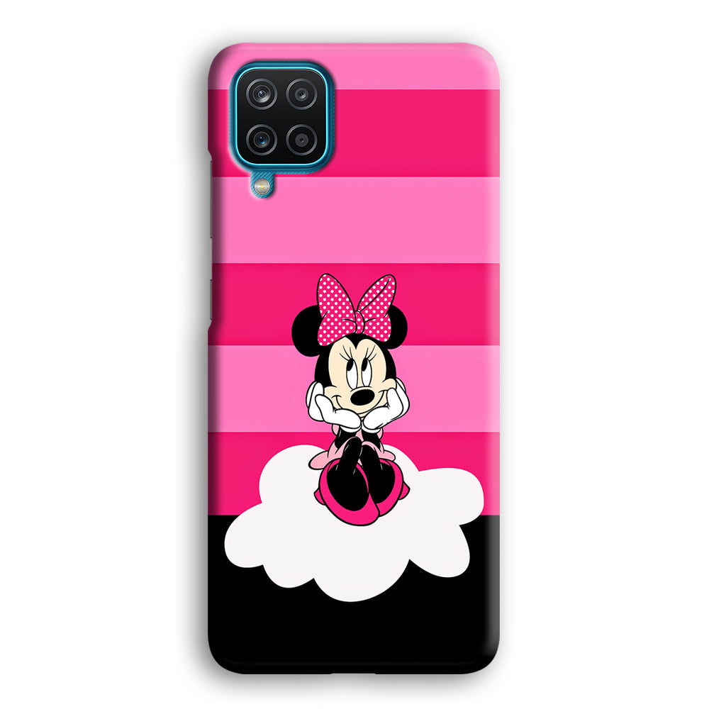 Minnie Mouse Pink Stripe Samsung Galaxy A12 Case