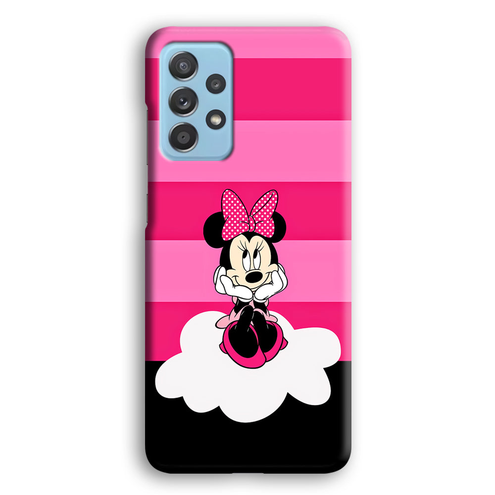 Minnie Mouse Pink Stripe Samsung Galaxy A72 Case