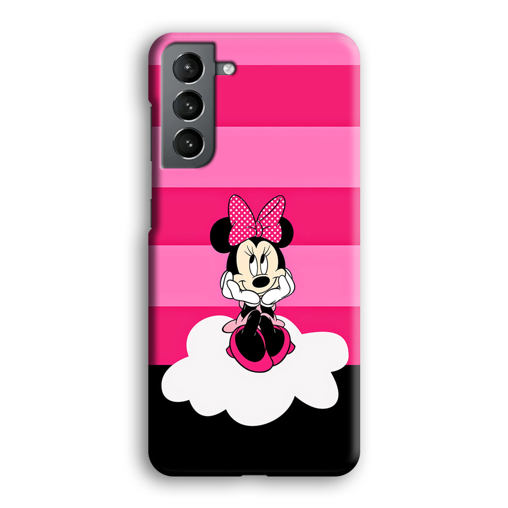 Minnie Mouse Pink Stripe Samsung Galaxy S23 Plus Case-Phone Case-3D Case-Altracase