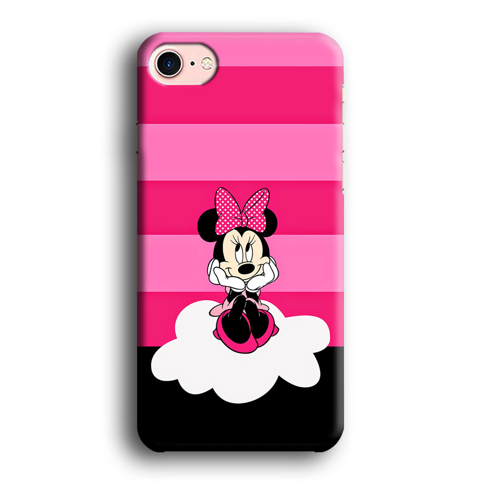 Minnie Mouse Pink Stripe iPhone SE 2020 Case