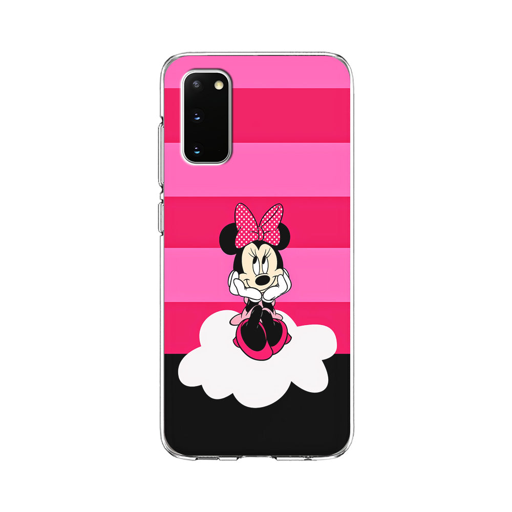 Minnie Mouse Pink Stripe Samsung Galaxy S20 Case