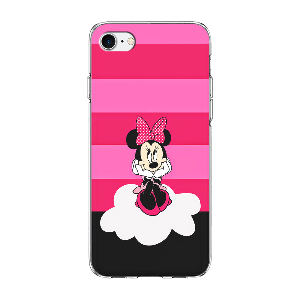 Minnie Mouse Pink Stripe iPhone SE 2020 Case