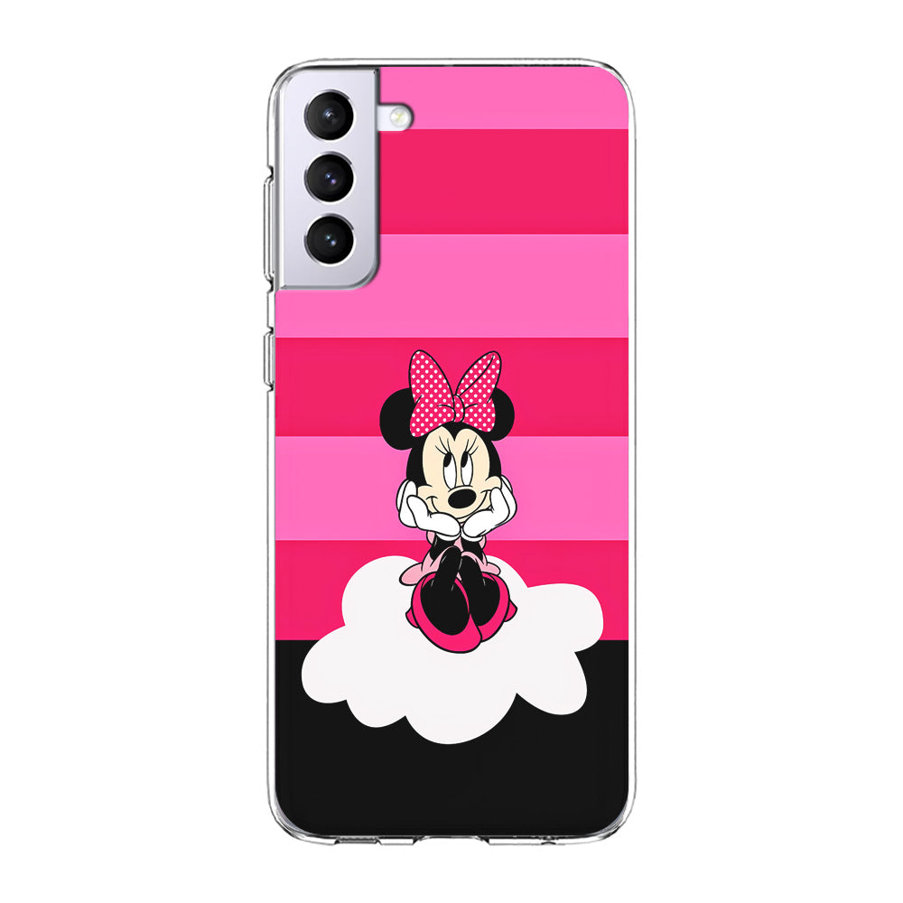 Minnie Mouse Pink Stripe Samsung Galaxy S24 Plus Case-Phone Case-Clear Soft Case-Altracase