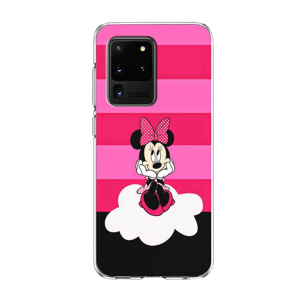 Minnie Mouse Pink Stripe Samsung Galaxy S20 Ultra Case