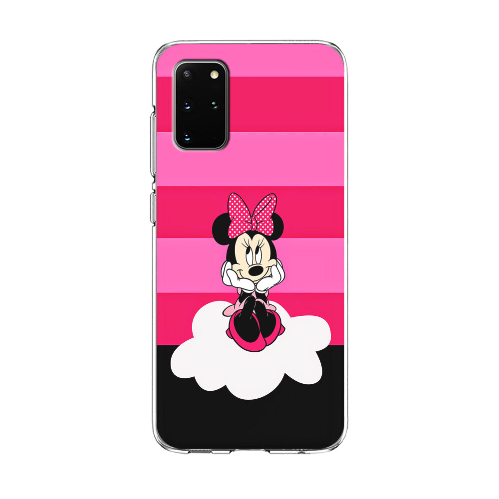 Minnie Mouse Pink Stripe Samsung Galaxy S20 Plus Case