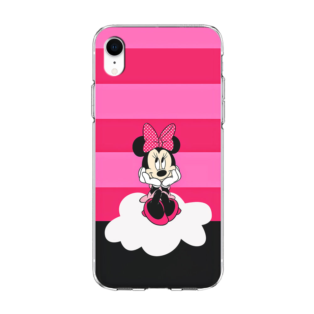 Minnie Mouse Pink Stripe iPhone XR Case